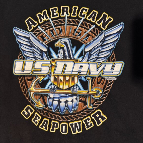 7.62 Design Military Apparel US Navy American Seapower Hoodie Sweatshirt - XL - Picture 6 of 6